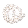 Electroplate Porcelain Imitation Pearl Beads Strands BSHE-Z009-08-4