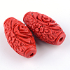 Carved Cinnabar Beads CARL-Q004-76B-6