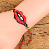 Glass Seed Beaded Link Bracelets IH4202-2-1