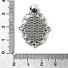 Tibetan Style Alloy Pendant Cabochon Settings TIBEP-N003-31AS-3