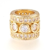 Brass Micro Pave Cubic Zirconia Beads ZIRC-J018-13G-1