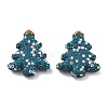 Christmas Tree Polymer Clay Rhinestone Beads CLAY-NH0001-10C-1