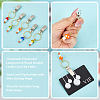 Handmade Mushroom Lampwork & Wood Beaded Credit Card Clip Puller AJEW-PH01529-4