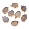 Natural Agate Pendants G-N326-155E-1