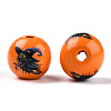 Halloween Theme Wood European Beads WOOD-N016-04H-2