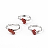 Natural Mixed Gemstone Chips Finger Ring RJEW-L082-03P-2