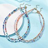 4MM Natural Agate(Dyed & Heated) Faceted Round & Potato Natural Pearl Beaded Necklaces NJEW-JN06031-1