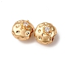 Brass Micro Pave Clear Cubic Zirconia Beads KK-Z112-23G-1