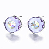 Brass Stud Earrings GLAA-S193-039B-P-1