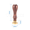 DIY Letter Scrapbook Brass Wax Seal Stamps and Wood Handle Sets AJEW-PH0010-K-2