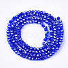 Electroplate Glass Beads Strands EGLA-T013-04B-2