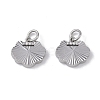 Brass & Clear Cubic Zirconia Charms KK-G497-20P-1