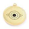 Real 18K Gold Plated Brass Micro Pave Cubic Zirconia Pendants ZIRC-L100-084G-05-3