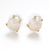 Opalite Stud Earrings EJEW-L196-03F-1