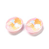 Mocha Fluorescent Style Glass Rhinestone Cabochons GGLA-M005-01A-223MK-3