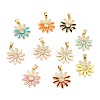Real 18K Gold Plated Brass Micro Pave Cubic Zirconia Pendants ZIRC-L100-087G-1