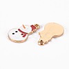 Golden Plated Alloy Enamel Pendants X-ENAM-T009-92-RS-2