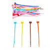 30Pcs Heart Shaped Silicone Cable Zip Ties AJEW-TADJ0001-11-1