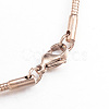 Casual Style 304 Stainless Steel Snake Chain Choker Necklaces STAS-O037-05RG-2