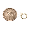 Brass Huggie Hoop Earring Findings KK-L179-04G-3