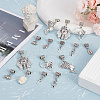 Tibetan Style Alloy & Cowrie Shell Braiding Hair Pendants Decoration OHAR-AB00014-5
