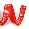 25 Yards Christmas Theme Printed Polyester Ribbon OCOR-C004-04E-3