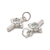 Brass Micro Pave Cubic Zirconia Charms KK-E068-VB239-3