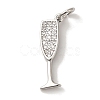Brass Micro Pave Cubic Pendants KK-U027-07P-02-1