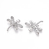 Brass Micro Pave Cubic Zirconia Pendants KK-N257-29P-2
