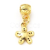Rack Plating Brass Micro Pave Clear Cubic Zirconia Pendants X-KK-E034-20G-3