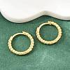 Brass Huggie Hoop Earrings KK-CBA8324-18C-G-1