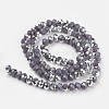 Electroplate Opaque Glass Beads Strands EGLA-A034-P6mm-M17-2