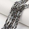 Electroplate Opaque Glass Beads Strands EGLA-A034-P4mm-P17-1