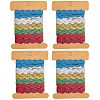 6 Yards 6 Colors Polyester Wavy Fringe Trim Ribbon OCOR-WH0080-44B-1