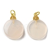 Natural White Agate Pendants G-R489-14MG-2