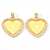 Alloy Pendant Cabochon Settings X-PALLOY-S107-004G-RS-1