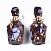 Assembled Synthetic Bronzite and Imperial Jasper Openable Perfume Bottle Pendants G-S366-058D-2