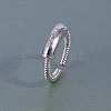 Screw Thread Brass Cuff Rings for Men KP2534-1