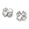 Brass Micro Pave Clear Cubic Zirconia Pendants KK-CBA61F8-07P-2