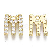 Brass Micro Pave Cubic Zirconia Charms KK-T060-05-M-G-NF-2
