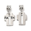 Rack Plating Alloy European Dangle Charms PALLOY-P289-03P-1