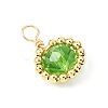 7Pcs Glass Pendants PALLOY-JF04624-4