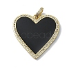 Rack Plating Real 18K Gold Plated Brass Micro Pave Cubic Zirconia Pendants KK-B084-03G-04-1