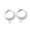 201 Stainless Steel Huggie Hoop Earrings Findings STAS-A167-01J-S-1
