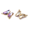 Brass Pave Faceted Glass Connector Charms FIND-Z020-03N-2
