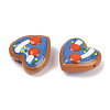 Handmade Heart Lampwork Beads Strands LAMP-P069-04A-02-4