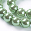 Eco-Friendly Dyed Glass Pearl Round Beads Strands HY-A002-14mm-RB008N-3