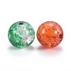 5 Colors Spray Painted & Baking Paint Crackle Glass Beads CCG-X0010-10-8mm-3