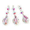 3Pcs Crystal Glass Hanging Sun Catcher AJEW-TADJ0001-08D-2
