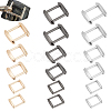 18Pcs 9 Style Zinc Alloy Rectangle Buckle Ring DIY-WR0002-59-1